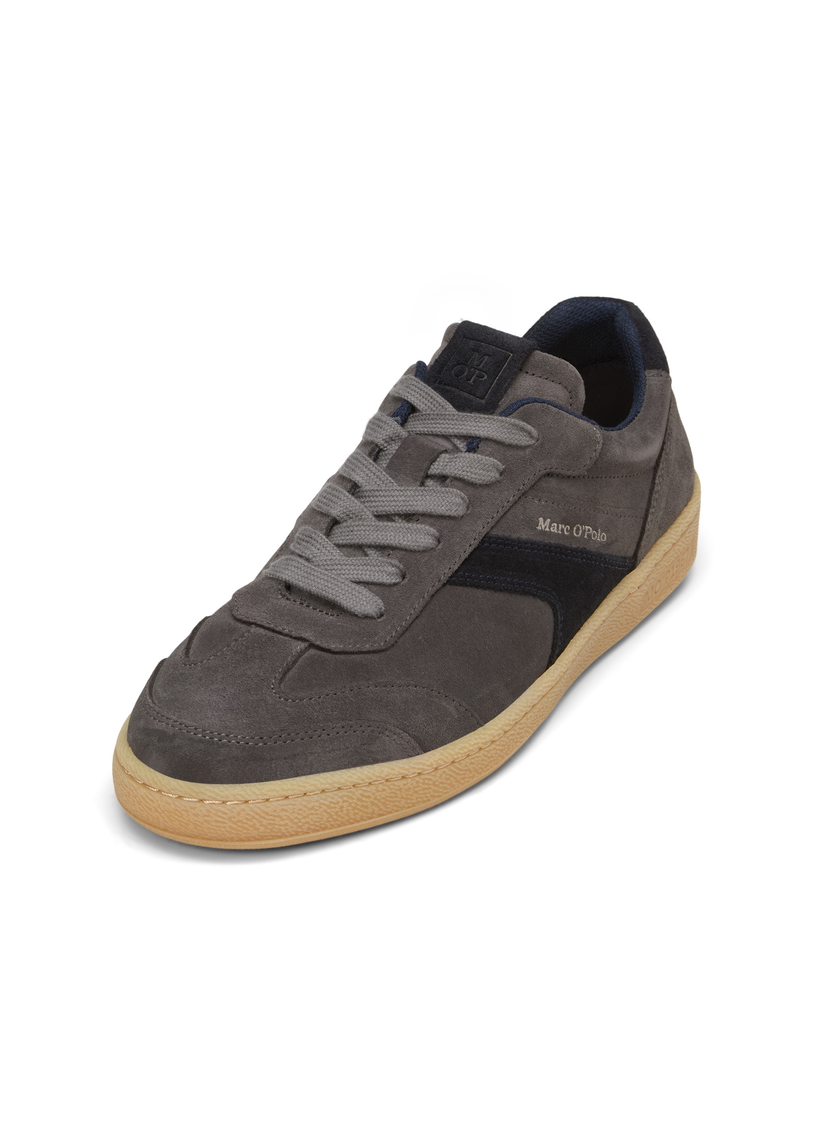 Sneaker MARC O'POLO "aus softem Veloursleder", Herren, Gr. 42, blau (berlin breeze, navy), Obermaterial: 100% Leder (Rind), unifarben, Schuhe