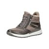 Sneaker CAPRICE "Caprice Sneaker Leder/Textil", Damen, Gr. 39, grau (taupe), Leder, Textil, casual, Schuhe
