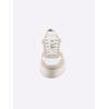 Sneaker HEINE, Damen, Gr. 42, beige (beige, weiß), Leder, Rindsleder, Veloursleder, Glattleder, sportlich, Schuhe