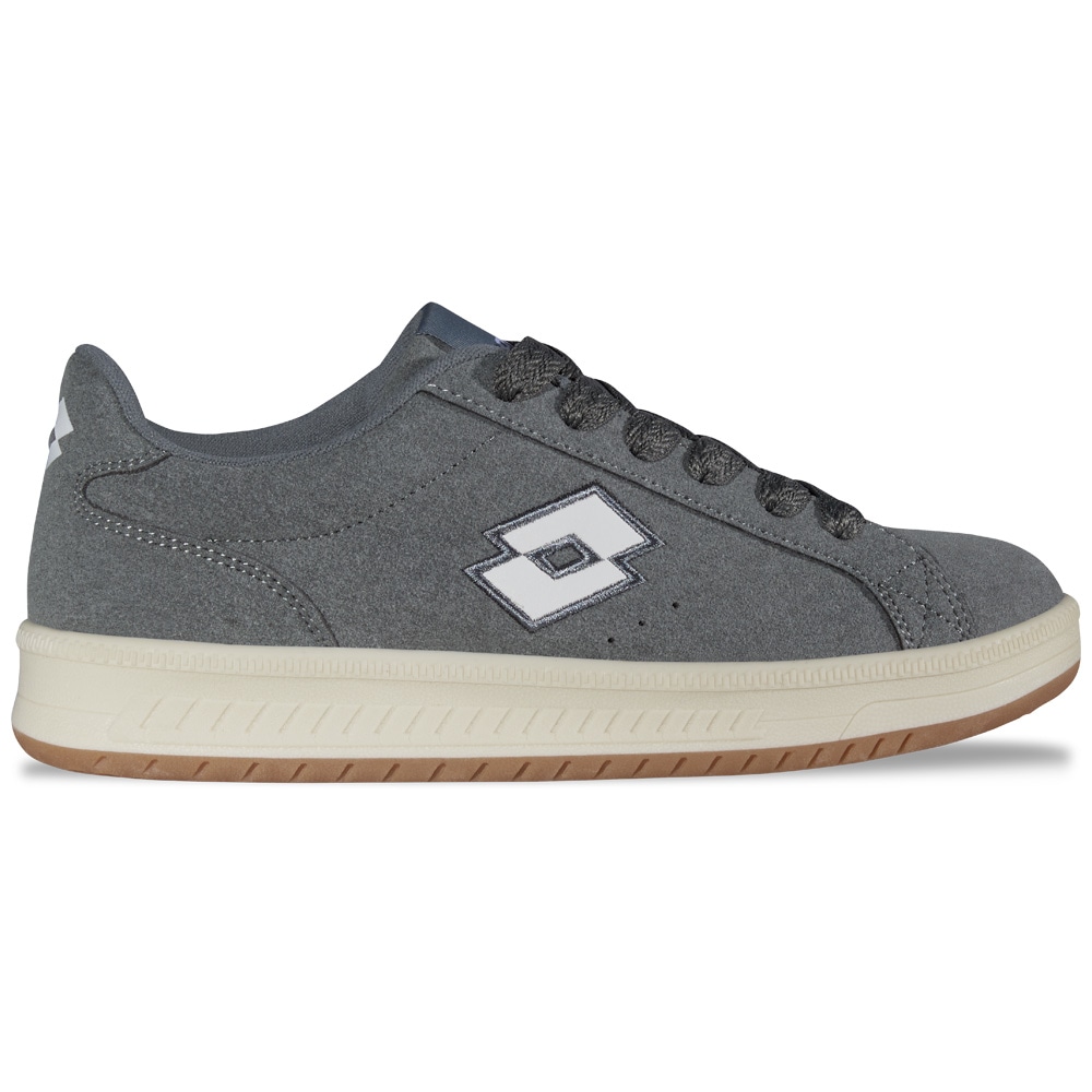 Sneaker LOTTO, Damen, Gr. 44, weiß (grau, weiß), Synthetik, Schuhe Sneaker, - mit bequem gepolsterter Schaftkante