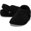 Clog CROCS "Classic Cozzzy Slipper", Damen, Gr. 36, schwarz, Croslite, Textil, casual, Schuhe, mit kleiner Plateausohle