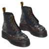 Schlupfboots DR. MARTENS "Sinclair Decayed Roses Tumbled Nappa Leder Stiefel", Damen, Gr. 43, schwarz, Leder, geblümt, modisch, Schuhe, Plateauboots, Chunky Boot mit abnehmbarem Reißverschluss
