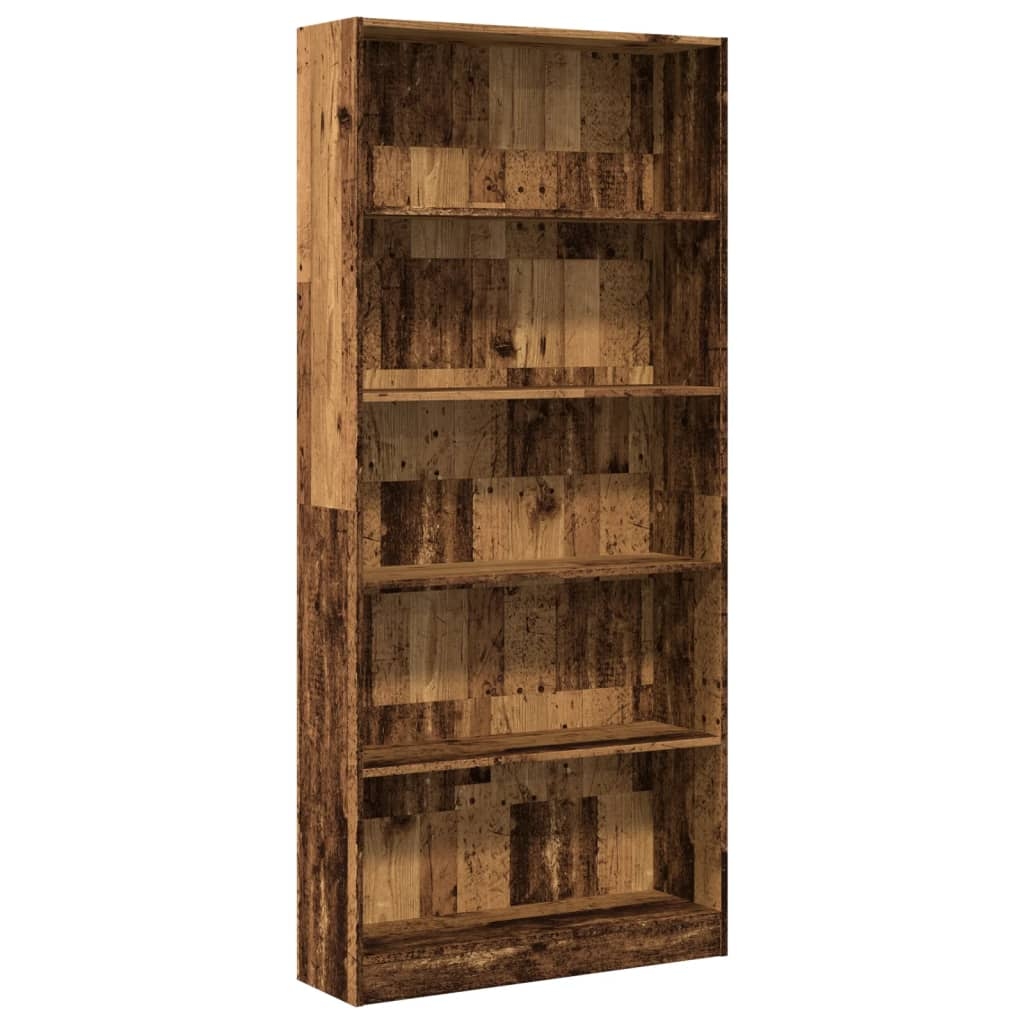 vidaXL Bücherregal Altholz-Optik 80x24x176 cm Holzwerkstoff Image