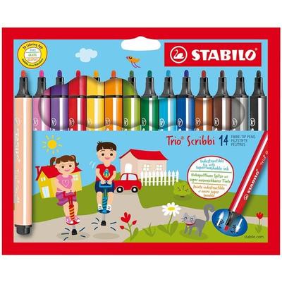 Stabilo Filzstifte »Trio® Scribbi« Kartonetui (14 Stück) orange Image