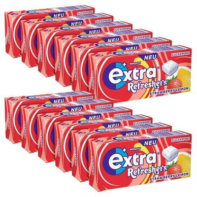 WRIGLEY´S Extra PROFESSIONAL 12er-Pack Kaugummis »Refreshers STRAWBERRY LEMON« 17,9 g rot Image