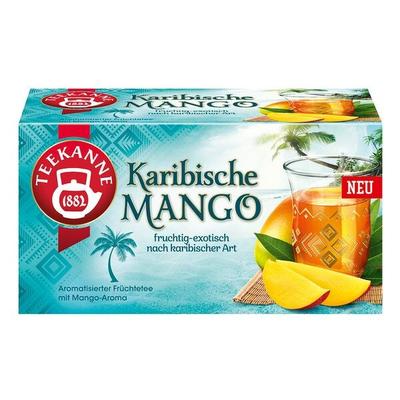 TEEKANNE Früchtetee Karibische Mango 20 Stück Tassenportion Papierkuvert Image