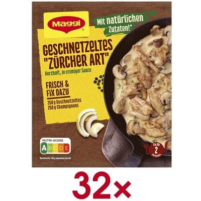 Maggi 32er-Pack Fix-Tütchen »Geschnetzeltes Zürcher Art« 2 Portionen Image
