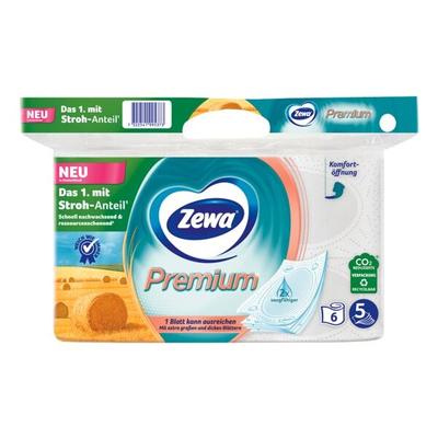 Zewa Toilettenpapier Premium 5-lagig 6 Rollen (1 Pack à 6 Rollen) weiß Image