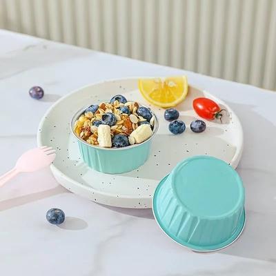 50pcs Aluminum Foil Tin Cup, Disposable Egg Tart Baking Cups, Air Fryer Safe Foil Ramekins, Small Aluminum Bowls for BBQ, Oven, Roasting, and Food Storage