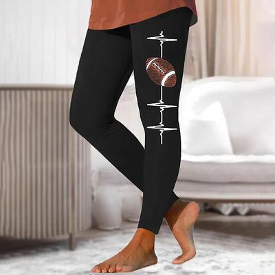 Women's Leggings Streetwear Casual Full Length NaturalPantsHalloween Skull Geometic Elastic Waist Printing Comfortable Outdoor Vacation Holiday Dark Chocolate Navy White / Black Black and White Fall