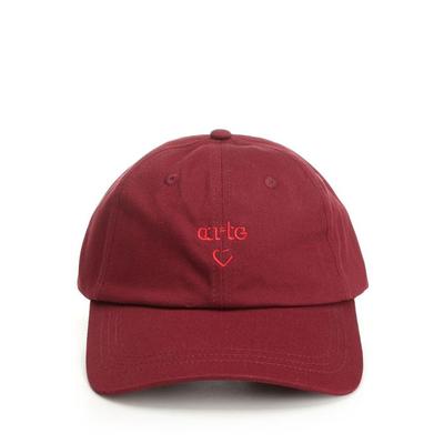 Heart Logo Cap Hats Bordeaux