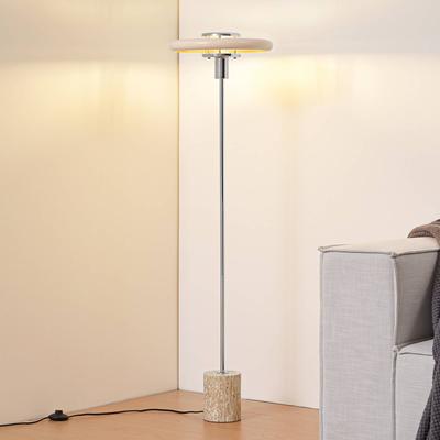 Stehlampe Branford Lindby, creme / amber, für Wohn- / Esszimmer, Metall, Vintage, Stehlampe Image