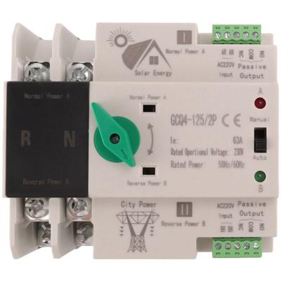 Photovoltaik-Solarstrom ats Automatischer Transferschalter DIN-Schiene 2P 63A AC220V Image