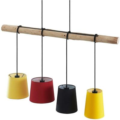 Neuwertig] Lindby Hinai Hängeleuchte Deckenlampe Pendelleuchte Lampe Licht Schwarz Rot G293 B-Ware Image