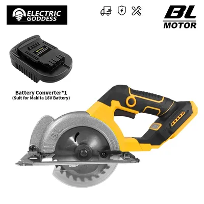 Electric Goddess Brushless Electric Circular Saw Cordless High Board Cutting Machine Woodworking Tool For Dewalt 20V Battery Pin