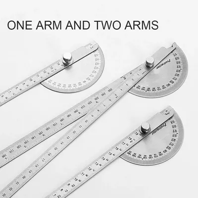 Thickened Stainless Steel Angle Gauge Measuring Angle Protractor Large Carpenter's Protractor Angle Gauge Angle Gauge