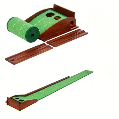 Perfect Practice Golf Putting Mat with Ball Return - Portable Practice Putting Green - Training Aid for Indoor, Outdoor Golf Pra