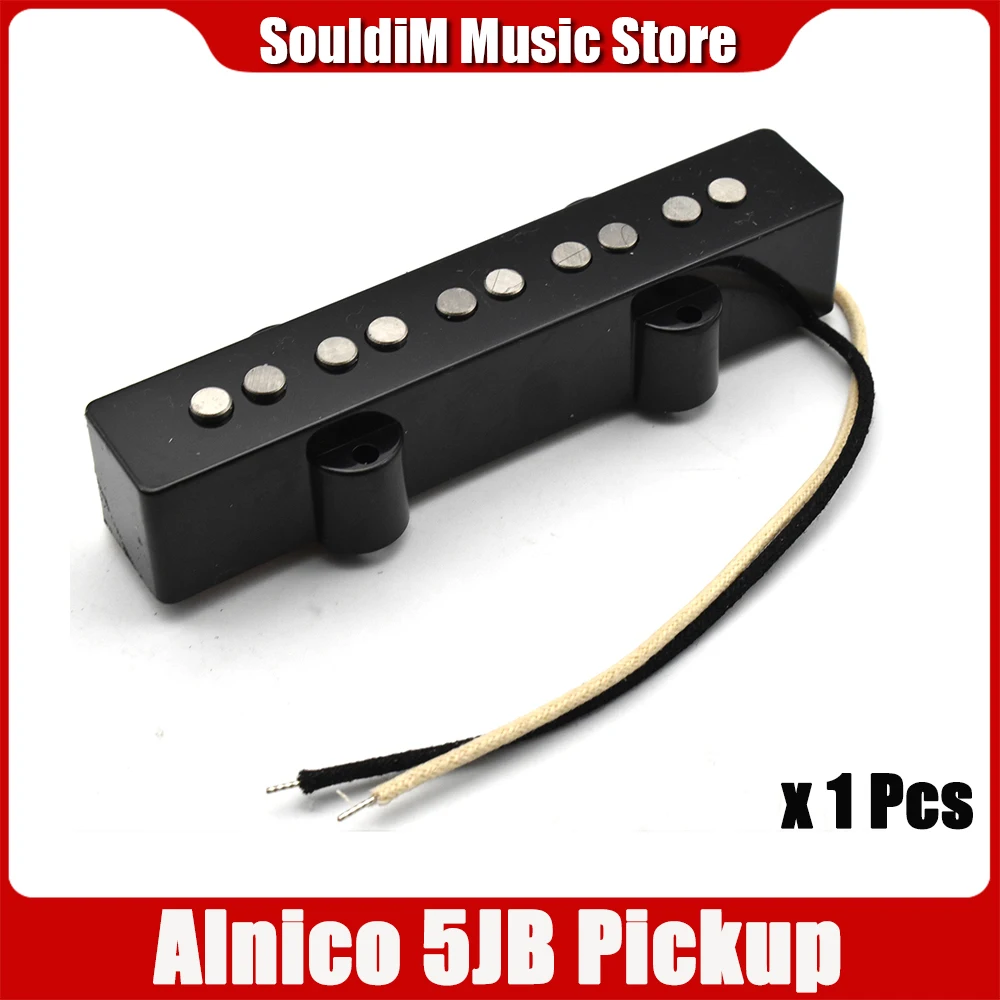 JB 5-saitige Bassgitarren-Tonabnehmer Alnico 5 Vintage-Stil Stoffkabel Jazz E-Bass Gitarren-Zubehör