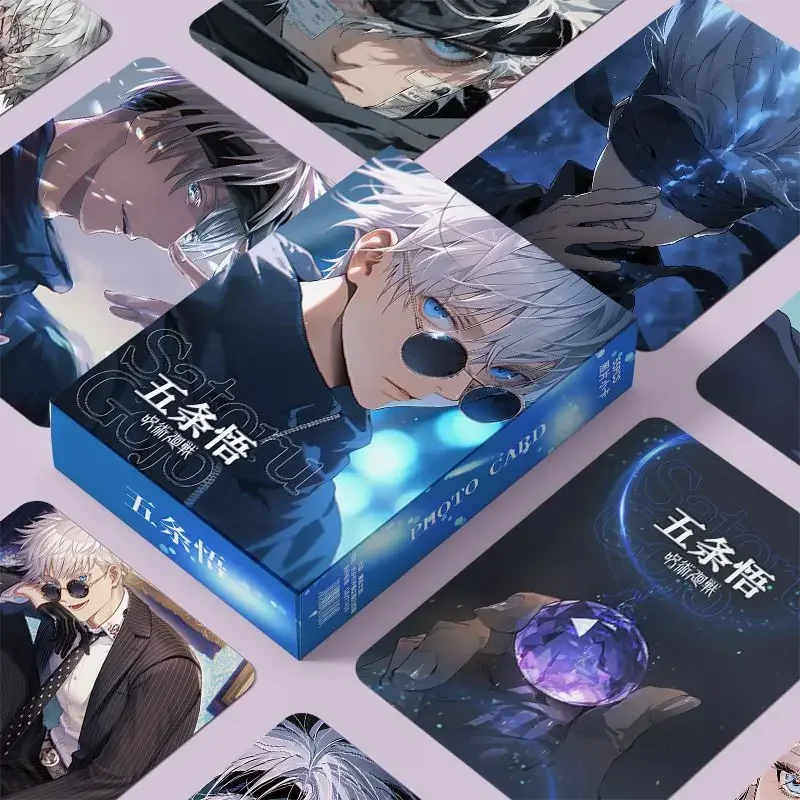 Jujitsu Kaiju Gojo Satoru kreative Charakter Foto Sammlung Karte Heißprägung Postkarte Animation periphere Laser Fotokarte Image