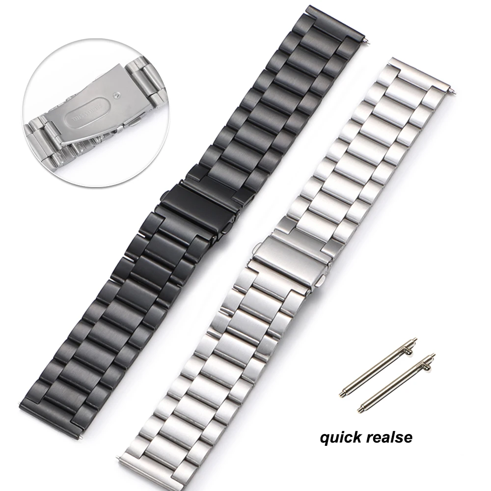 20 22 mm Stahl-Uhrenarmband für Samsung Gear S5 S4 S3 Frontier Classic Uhrenarmband für Huawei 41 mm 42 mm 46 mm Zubehör Uhrengürtel Image