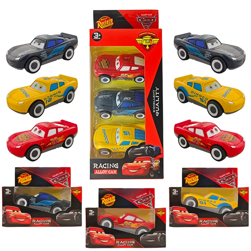 Autos Disney Pixar Cars 3 Rebound Car Jackson Storm Lightning McQueen Car Casting Modellauto Ornament Spielzeug für Kinder Geschenkboxen Image