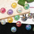 Huaozhu 16mm 5 pezzi acrilico trifoglio giada orchidea perline rotonde perline stampate a colori gioielli fai da te catena del telefono accessori penna materiale
