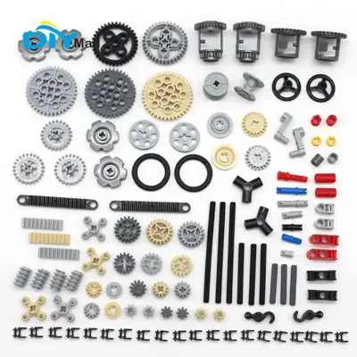 116PCS Getriebewelle Bausteine Set Multi-stil MOC Technologie Ziegel für 9686 Modell DIY Kreative Montage Image