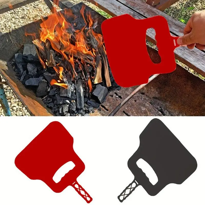Grill-Handventilator, tragbarer Grill, manueller Ventilator, Kochen im Freien, Handgebläse, Holzkohlegrill, Handventilator, Flammengebläse für Brandhilfe Image