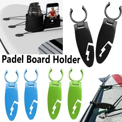 Stand Up Paddle Board Clips 2 X Fix Clamps for Paddle Board Beverage Phone Holder Kayaking Water Sports Accessories