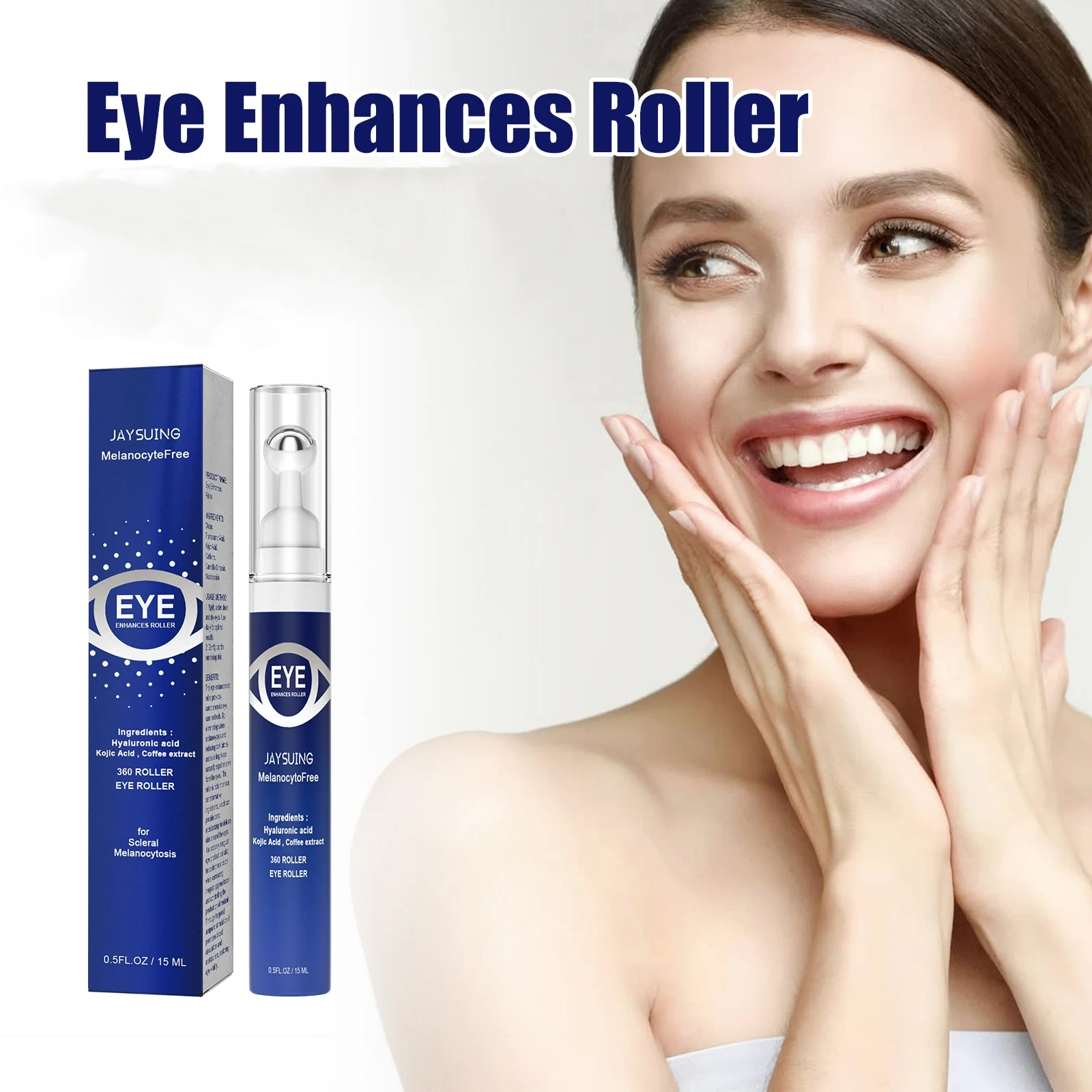 Hyaluronsäure-Augenserum-Roller, verbessert die Sehkraft, lindert Müdigkeit, verblasst Augenringe, feine Linien, straffen, straffen, nährt die Augenpflege Image