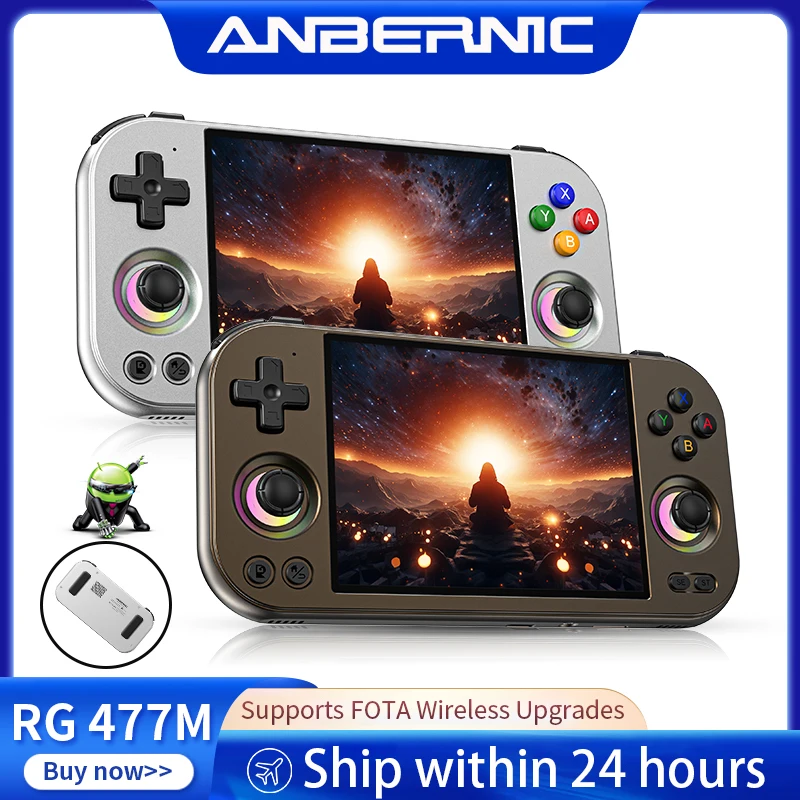 ANBERNIC RG 477M Retro Handheld Spielkonsole Android 3D Halle Joystick Videospiele Player Unterstützt WIFI Al Assistant RixelHK FOTA Image