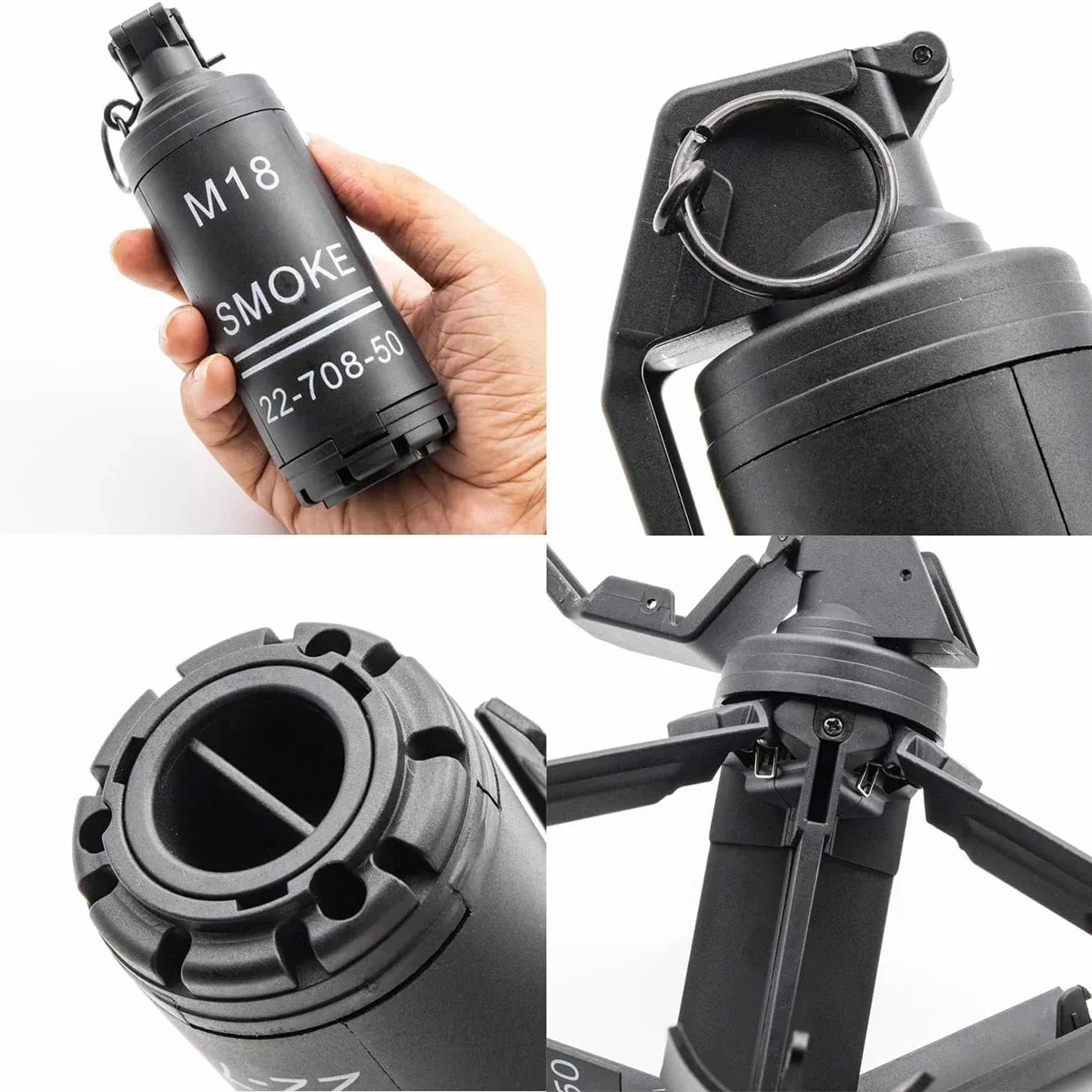 HOT1/2Pcs M18 Spielzeug-Hand Granate, Taktische Rauch Granate Modell Kunststoff Spielzeug-Granate Outdoor Granate Modell. Image