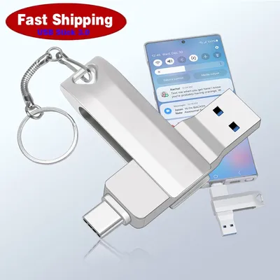 Schneller Versand Typ C 3-in-1-USB-3.0-Flash-Laufwerk 16 GB Pendrive 32 GB Stiftlaufwerk 64 GB USB-Speicherstick mit echter Kapazität 128 GB für 256 GB Image