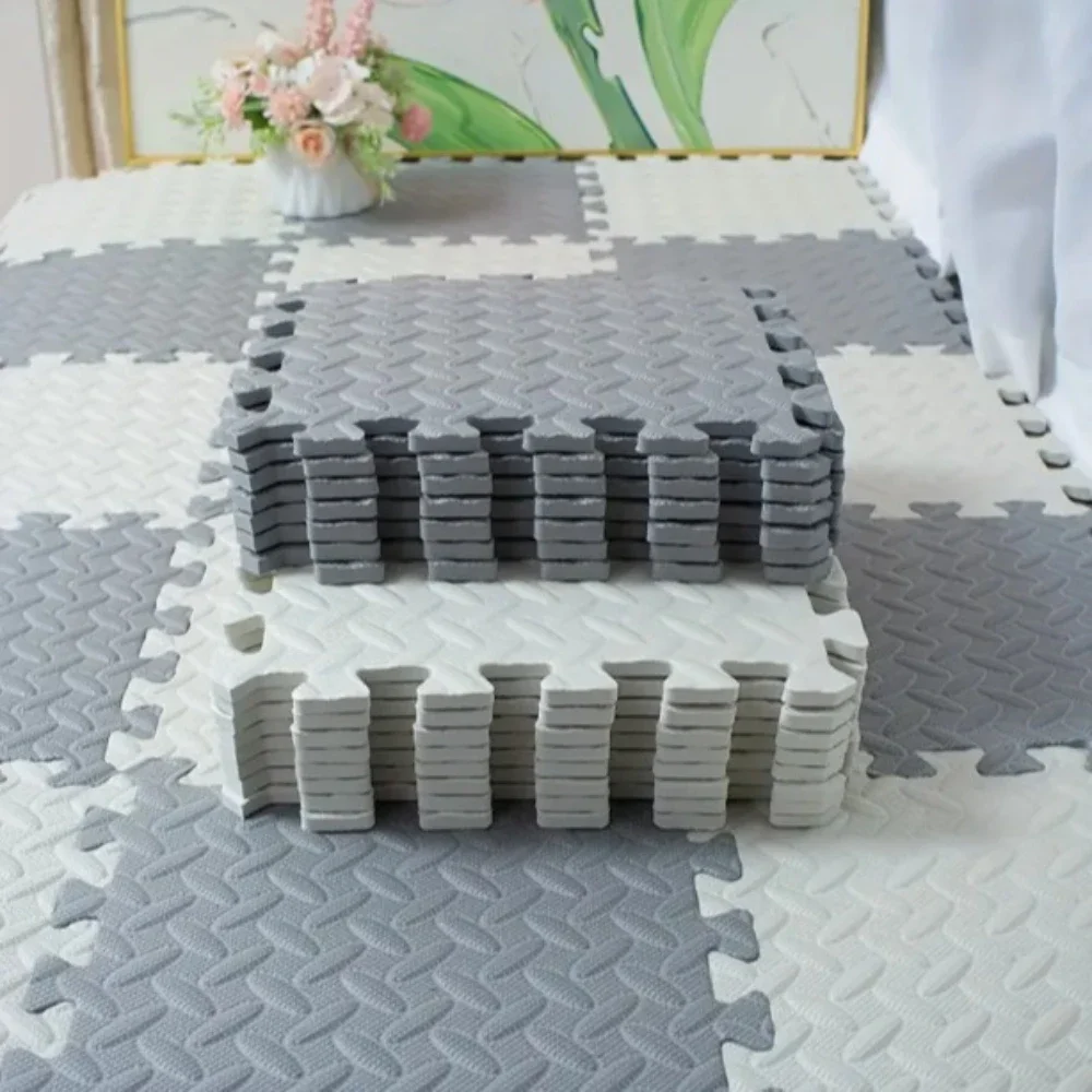 Schaumstoff-Bodenteppich für Zuhause, ineinandergreifend, rutschfest, für Garage, Fitnessstudio, langlebig, EVA-Bodenfliesen, DIY ineinandergreifende Fußmatten, für Zuhause Image