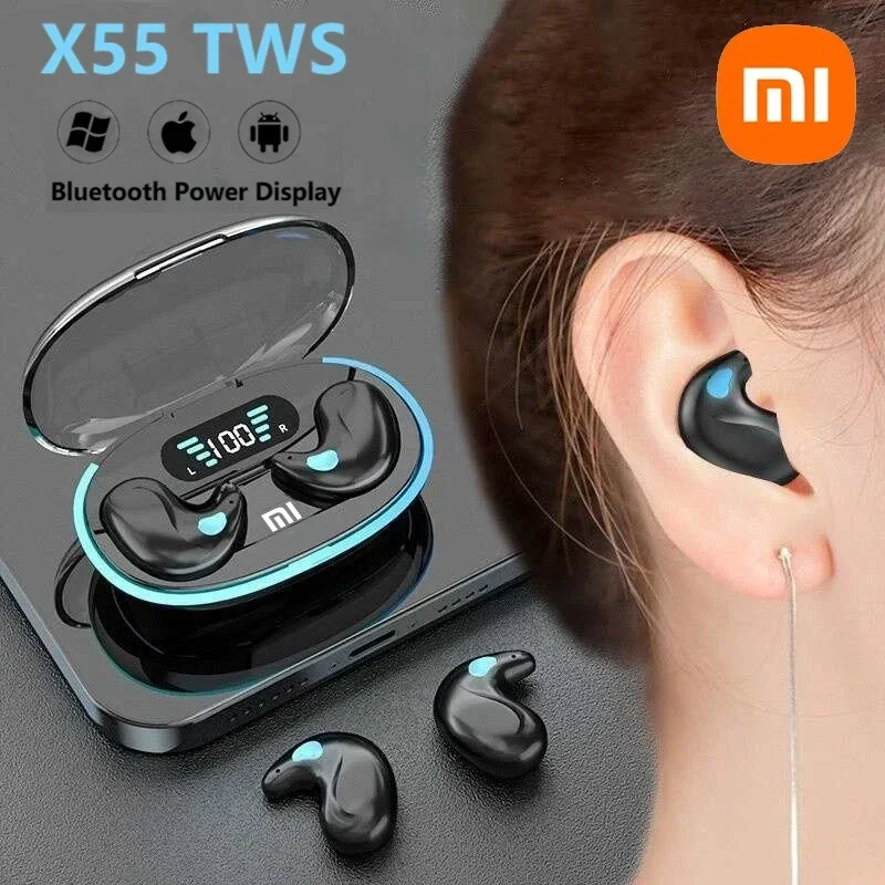 Xiaomi X55 Bluetooth Headset Mini Wireless TWS Headset Stereo Hidden Headset with Microphone HD Call Waterproof Sports Headset