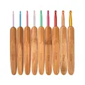 9 pezzi di uncinetti in bambù set aghi per uncinetto in filato 2.0-6.0mm ferri da maglia fai da te tessuto a mano filato strumenti per cucire uncinetto set