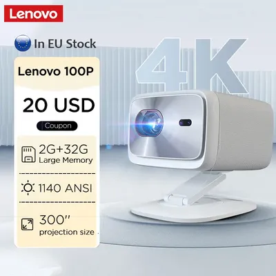 Original Lenovo Xiaoxin 100P Projektor 850 ANSI Autofokus Wifi6 Smart Heimkino 360 PTZ Unterstützung 4K HD Tragbare Projektor Image