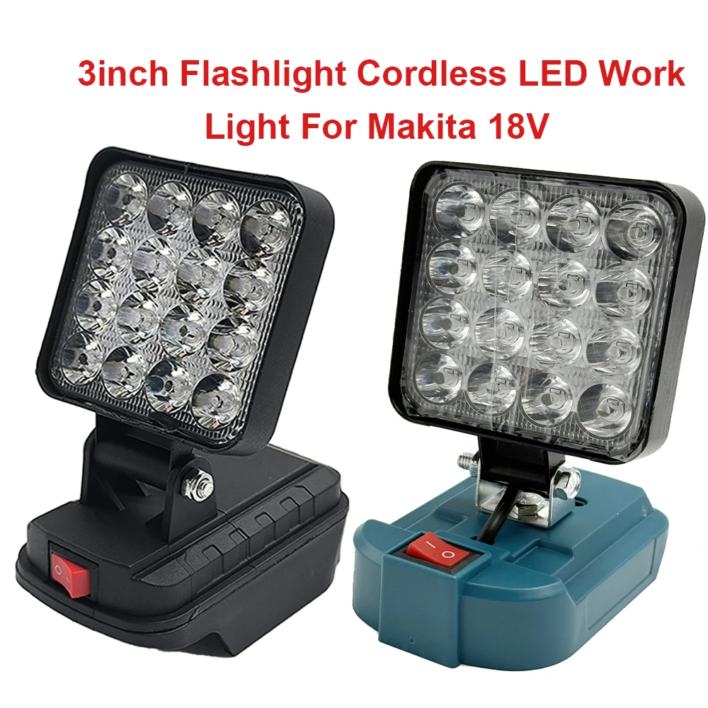 3-Zoll-Taschenlampe, kabelloses LED-Arbeitslicht für Makita 18 V BL1430 BL1830 Li-Ionen-Akku, Notfalllampe, Camping, Baustellenbeleuchtung Image