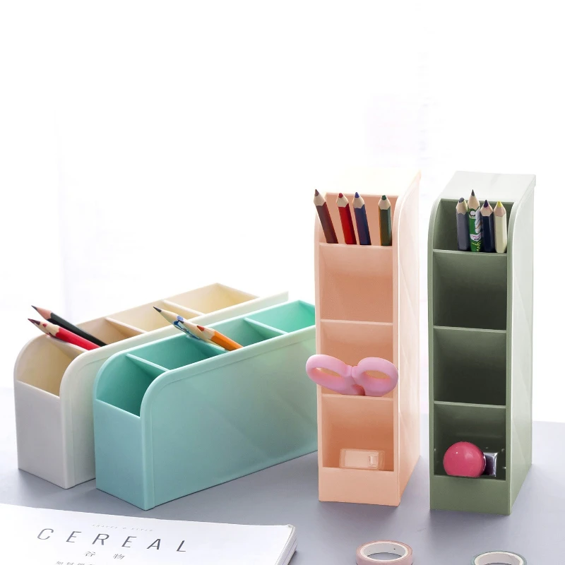 Das kreative Studentenbüro verfügt über einen schrägen Stifthalter, der horizontal oder vertikal auf dem Schreibtisch kann Image