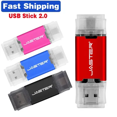 Schneller Versand Typ-C 2-in-1-USB-Flash-Laufwerk 64 GB Pen-Laufwerke 32 GB Pendrive 16 GB USB-Stick 2.0 8 GB externer Speicher 4 GB U-Disk Image