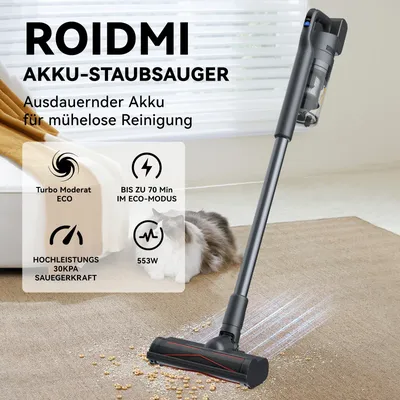 ROIDMI X200 Leistungsstarker Akku-Staubsauger 30 kPa 553 W Jet-Handstaubsauger Automatisch 70 Minuten Laufzeit Automatischer Staub Image