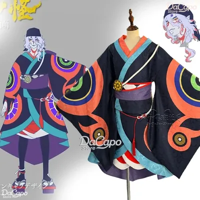 Medizin Verkäufer von Kon Kun Cosplay Anime Kostüm Perücke Mononoke Kusuri Manga Ukiyo-e Outfit Halloween Japanische Kimono Kleidung Image