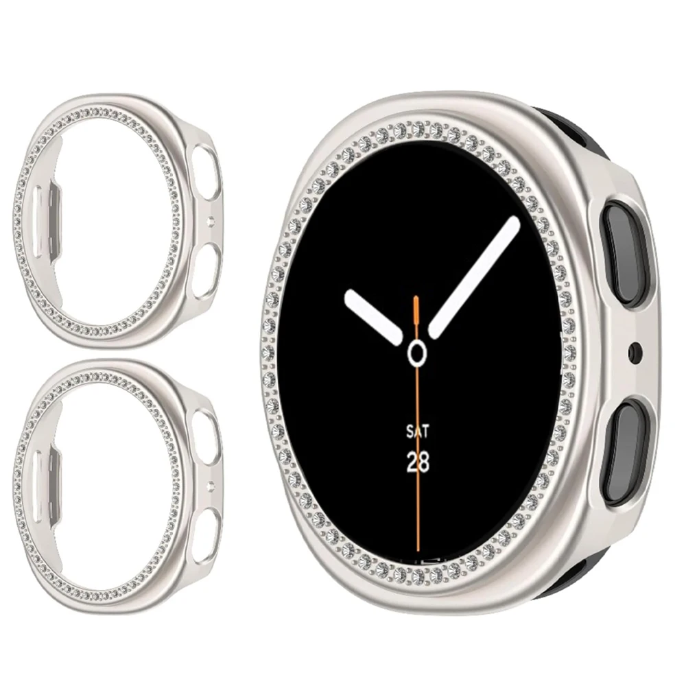 PC-Diamant-Abdeckung für Samsung Galaxy Watch 8 Hülle 40 mm 44 mm Zubehör Hohle harte Stoßstangenschale Galaxy Watch8 Schutzhüllen Image