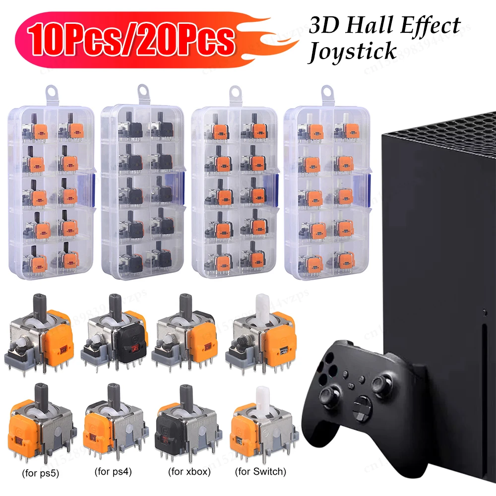 10/20Pcs Einstellbare Analog Stick Sensor für XBox/Schalter Hall Effekt Joystick Modul Controller Spiel für PS4/PS5 Zubehör Image