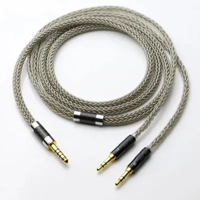 16-strängiges graues Upgrade-Kabel OFC versilbert für HIFIMAN he400i DEVA Pro focal D7200/5200, Century T5/T1 3. Generation, HE-R9/10 Image
