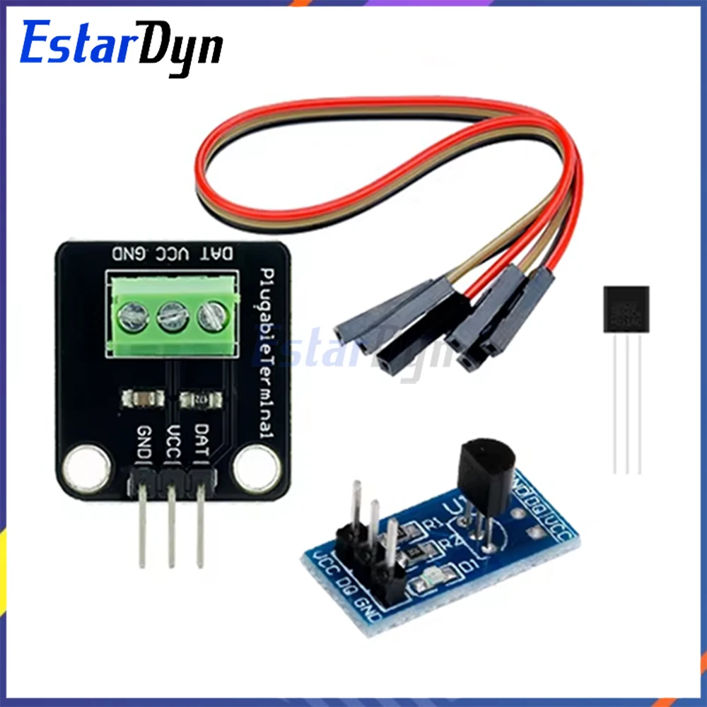 DS18B20 Digitaler Temperatursensor, wasserdichte Sonde, Edelstahl, 100 cm (39 Zoll) Kabel für Arduino Raspberry Pi NodeMCU Image