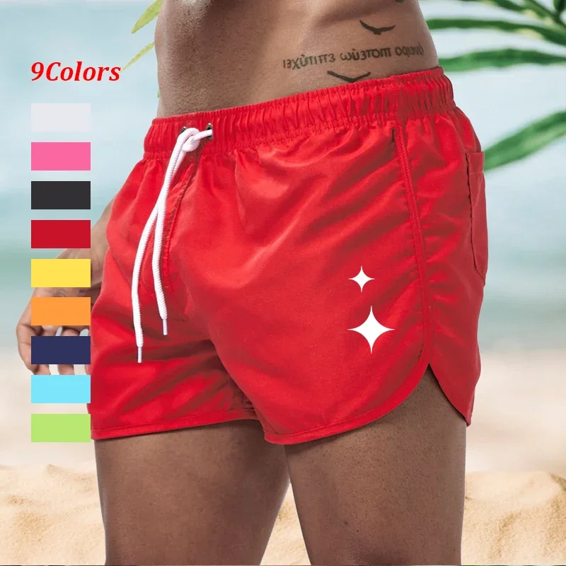 Herren-Badeshorts mit Taschen, atmungsaktiv, schnell trocknend, Kordelzug, Badeanzug, Boardshorts, Badehose zum Surfen, Strand, Sommer Image