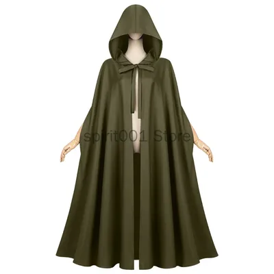 Neuer mittelalterlicher Herren-Umhang, Halloween-Kapuzenrobe, Mönchsrobe, Zauberer-Umhang, Party-Cosplay-Kostüme für Erwachsene Image