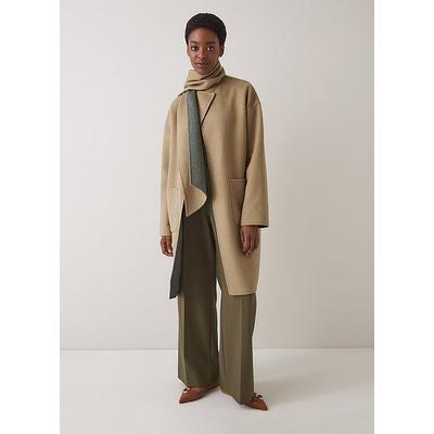 Ivy Wool Blend Grey Camel Coat, Grey Camel