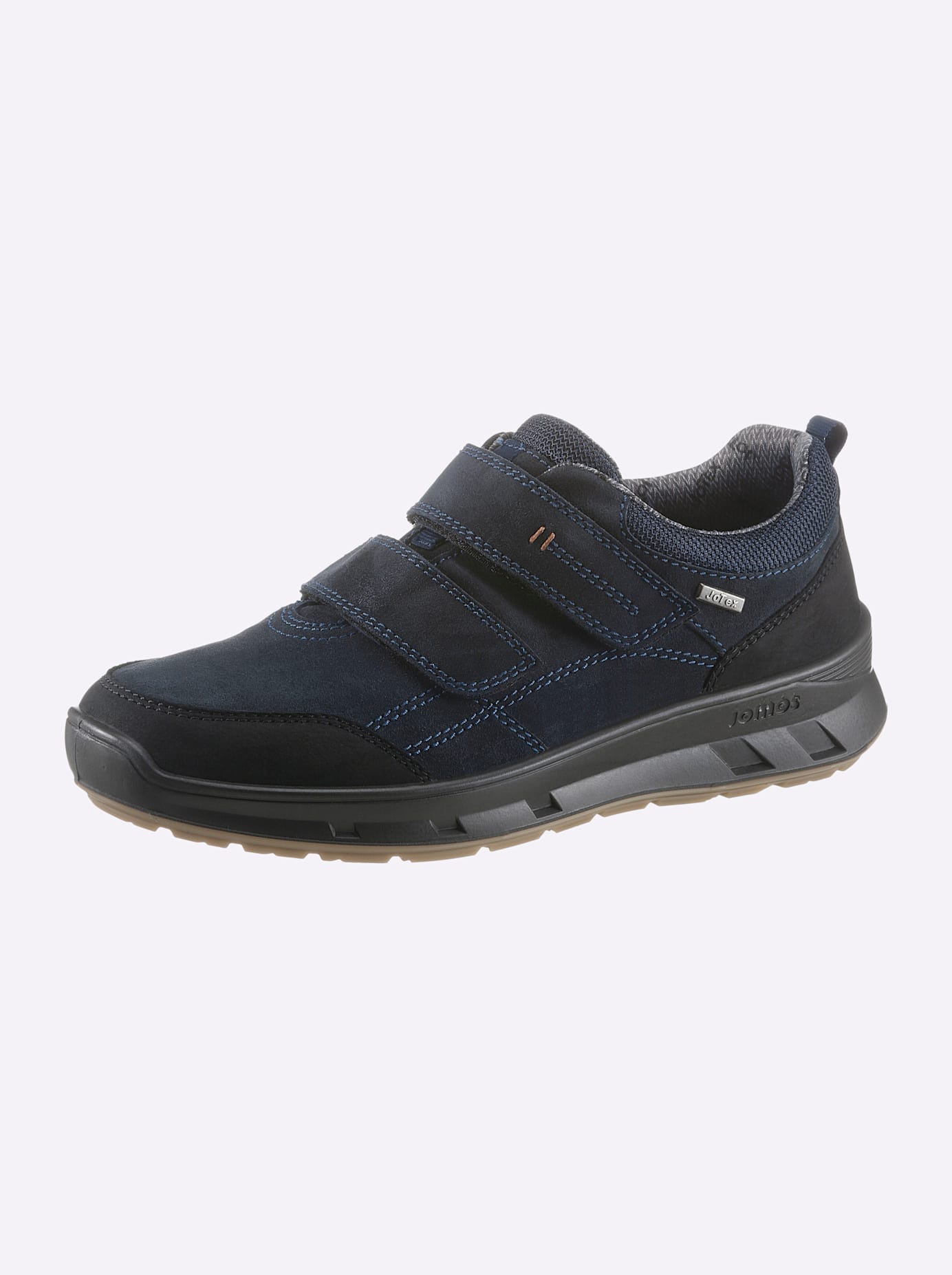 Klettschuh JOMOS, Herren, Gr. 41, blau (marine), Veloursleder, Schuhe Klettschuh